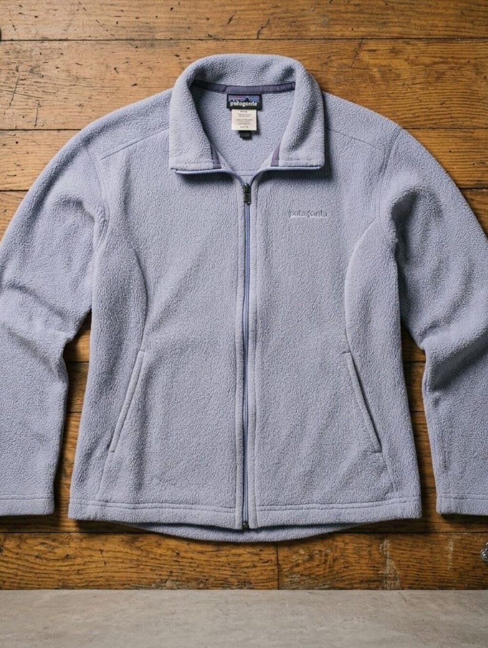Vintage Patagonia Womens S Synchilla Fleece Full Zip Jacket Blue USA Made Gorp